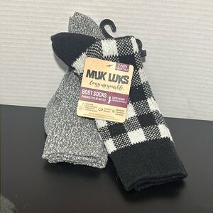 MUK LUKS boot socks 2 pack - NWT